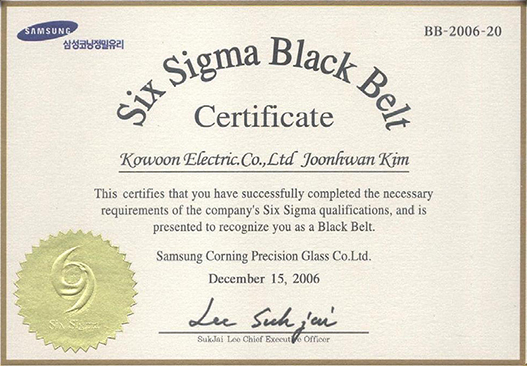 Six Sigma Black Belt - 김준환